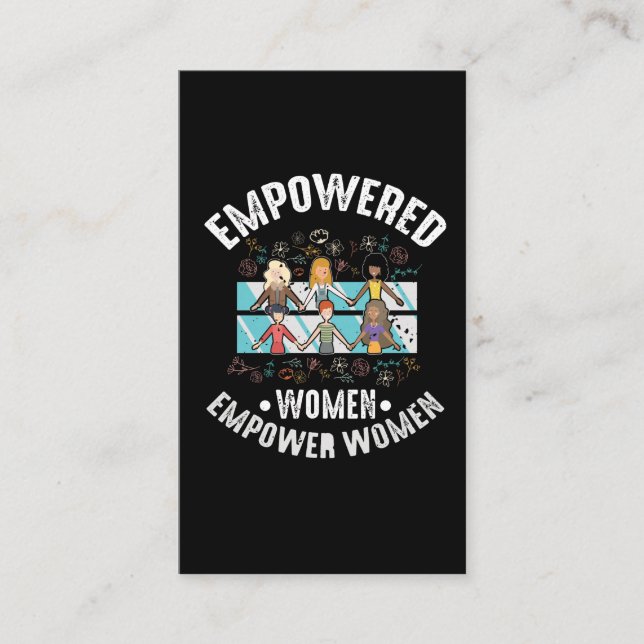 Tarjeta De Visita Feminismo Inspirador femenino empoderado (Anverso)