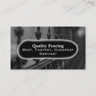 Tarjeta De Visita Fence Photo Business Card