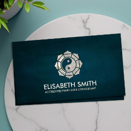 Tarjeta De Visita Feng Shui Bagua / Pakua Lotus mandala