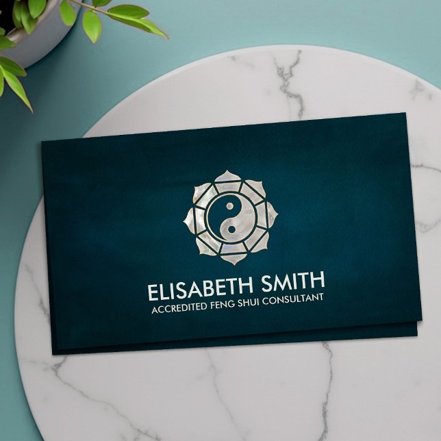 Tarjeta De Visita Feng Shui Bagua / Pakua Lotus mandala (Subido por el creador)