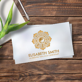 Tarjeta De Visita Feng Shui Bagua / Pakua Lotus mandala