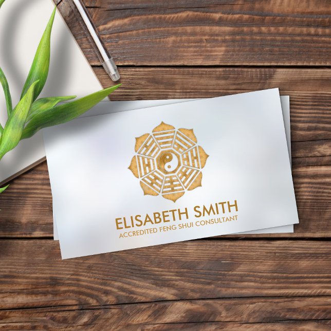 Tarjeta De Visita Feng Shui Bagua / Pakua Lotus mandala (Subido por el creador)