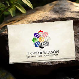 Tarjeta De Visita Feng Shui Bagua Pakua Lotus Petals