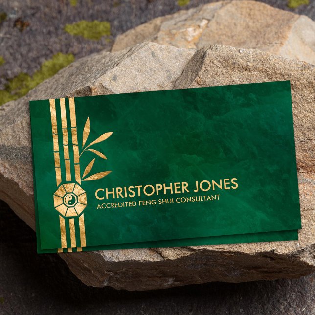 Tarjeta De Visita Feng Shui Bagua / Pakua y Bambú Afortunado (Subido por el creador)