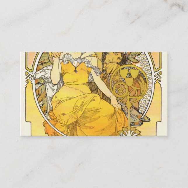 Tarjeta De Visita Feria Mundial de Alphonse Mucha de 1904 (Anverso)