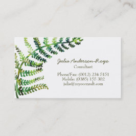 Tarjeta De Visita Fern Business Card