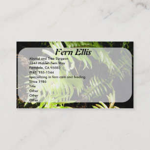 Tarjeta De Visita Fern in the Woods
