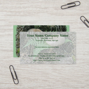 Tarjeta De Visita Fern & Mushroom en Stump Business Card