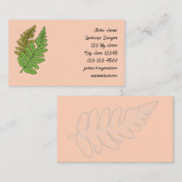 Tarjeta De Visita Fern Theme Business Card