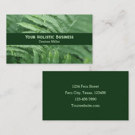 Tarjeta De Visita Ferro verde de Woodland deja botánico holístico