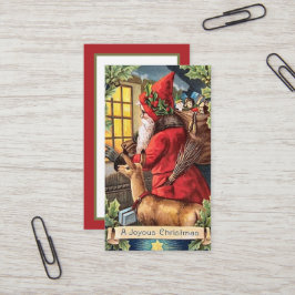 Tarjeta De Visita festividad vintage navidad navideña 