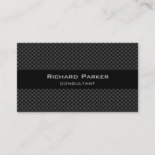 TARJETA DE VISITA FIBRA DE CARBONO NEGRO ELEGANTE PROFESIONAL SIMPLE