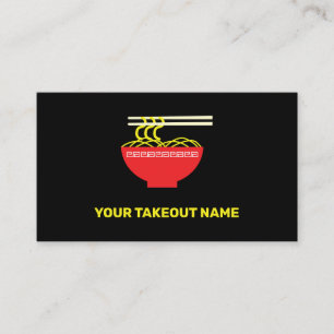 Tarjeta De Visita Fideos que se toman alimentos Minimalismo