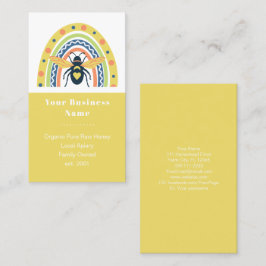 Tarjeta De Visita Fiebre retro Miel Abeja Color Arcoiris