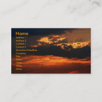 Fiery Sunset Business Card