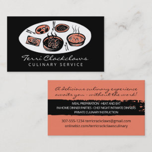 Tarjeta De Visita Fiesta de cena cocina personal de cocina