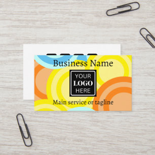 Tarjeta De Visita Fiesta de círculo colorido