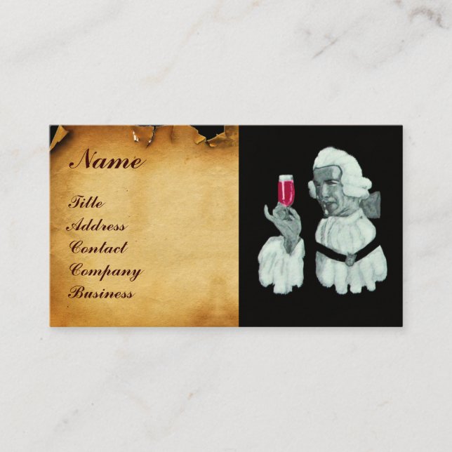 Tarjeta De Visita Fiesta DE DESAYUNO DE VINOS ALMELIER, SELLO DE CER (Anverso)