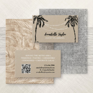 Tarjeta De Visita Fiesta de eventos Planner Tropical