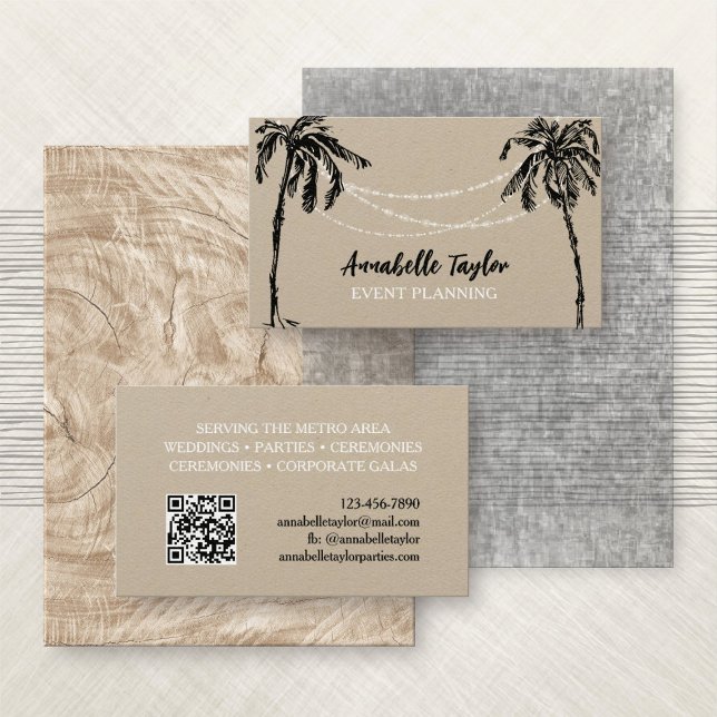 Tarjeta De Visita Fiesta de eventos Planner Tropical (Subido por el creador)