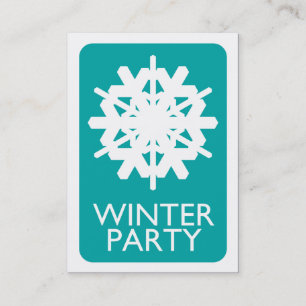 Tarjeta De Visita fiesta de invierno de indie