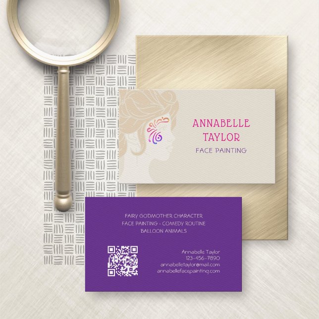 Tarjeta De Visita Fiesta de pintura facial (Subido por el creador)