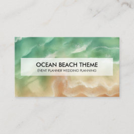 Tarjeta De Visita Fiesta de Planificación de Eventos de Ocean Beach 