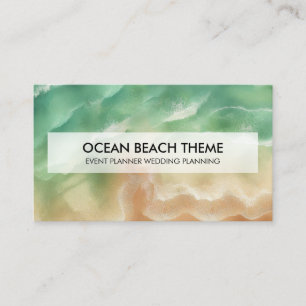 Tarjeta De Visita Fiesta de Planificación de Eventos de Ocean Beach
