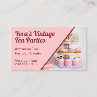 Tarjeta De Visita Fiesta del té de la tarde de vintage