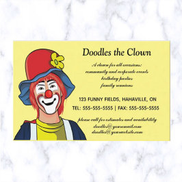 Tarjeta De Visita Fiesta editable Clown Business