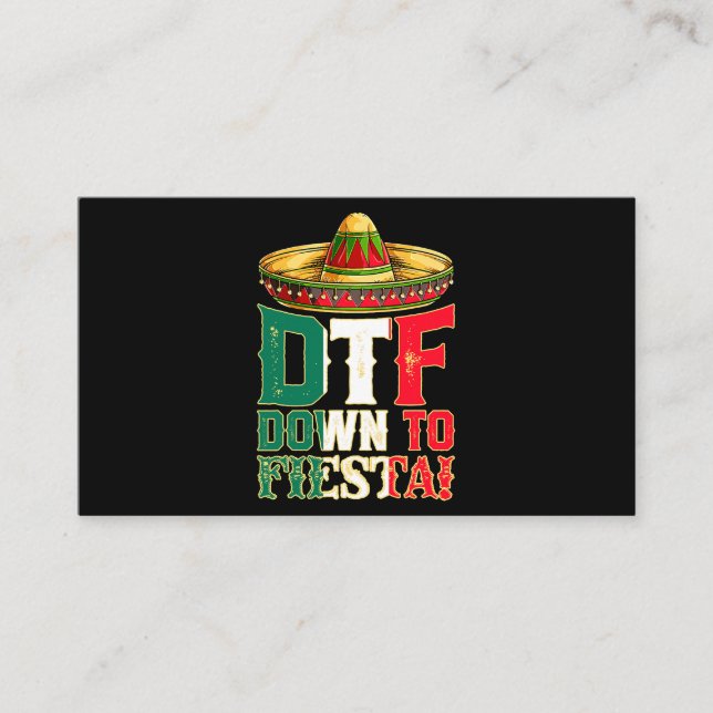 Tarjeta De Visita Fiesta México Cinco de Mayo (Anverso)