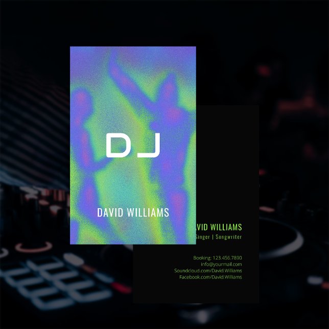 Tarjeta De Visita Fiesta musical DJ's Singer Songwriter Professional (Music Party DJs Singer Songwriter Professional Business Card)