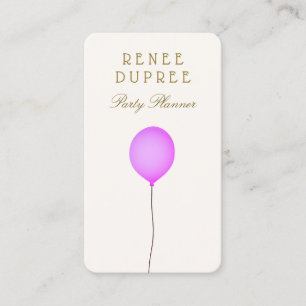 Tarjeta De Visita Fiesta Planner Balloon Card