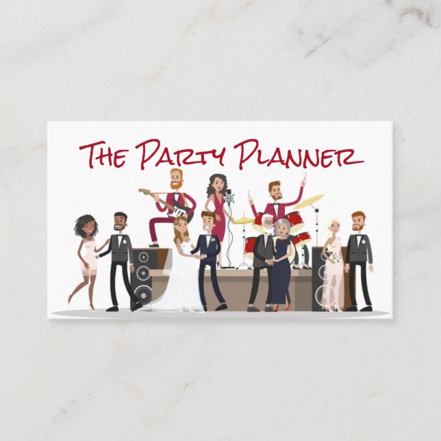 Tarjeta De Visita Fiesta Planner Business Ca (Anverso)