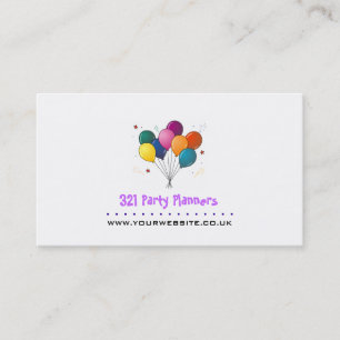 Tarjeta de visita fiesta Planner (logotipo de glob