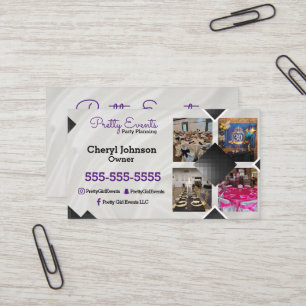 Tarjeta De Visita Fiesta Planner Photo Business Card