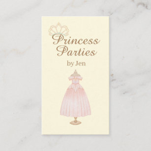 Tarjeta de visita Fiesta Princesa