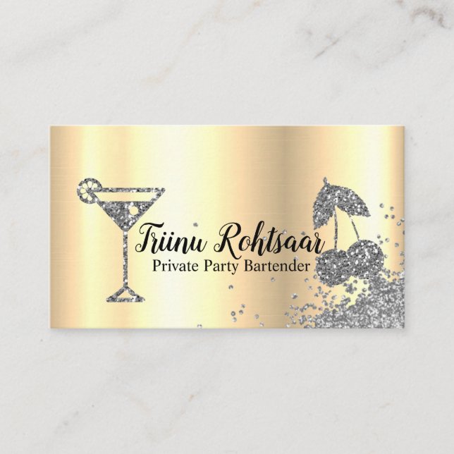 Tarjeta De Visita Fiesta privado Bar Bar Comedor (Anverso)