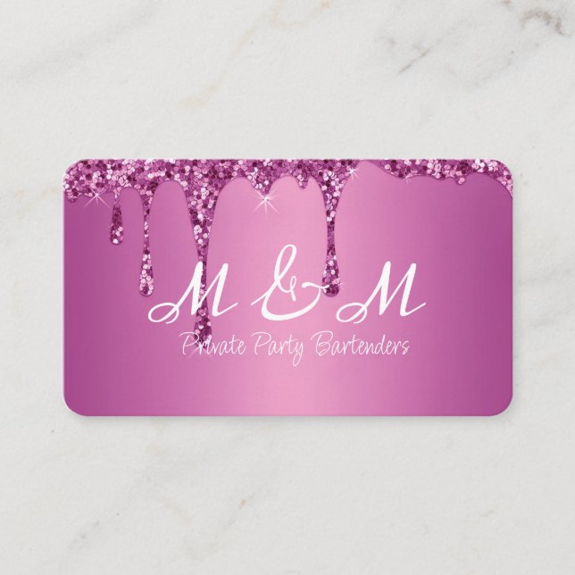 Tarjeta De Visita Fiesta Privado Bartender Para Su Evento Especial (Anverso)