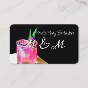 Tarjeta De Visita Fiesta Privado Bartender Para Su Evento Especial