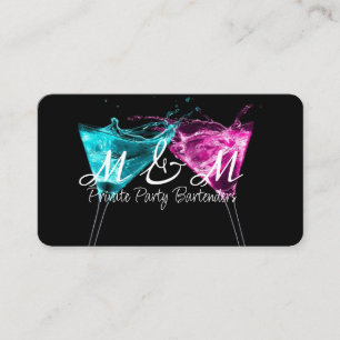 Tarjeta De Visita Fiesta Privado Bartender Para Su Evento Especial