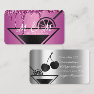 Tarjeta De Visita Fiesta Privado Bartender Para Su Evento Especial