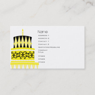 Tarjeta De Visita Fiesta Take Amarillo