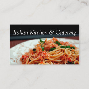 Tarjeta De Visita Fiestas italianos de restauración