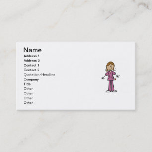 Tarjeta De Visita Figura de enfermera femenina de piel mediana