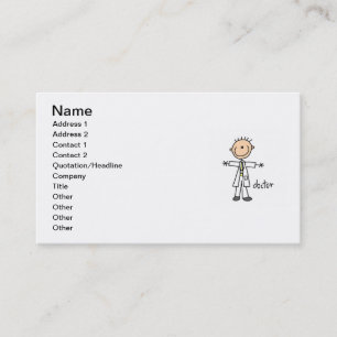Tarjeta De Visita Figura del palillo del médico