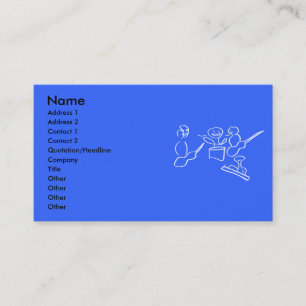 Tarjeta De Visita Figura esquema del palillo del blanco de la banda