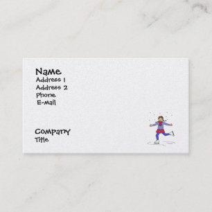 Tarjeta De Visita Figura instructor del chica del patinaje de hielo