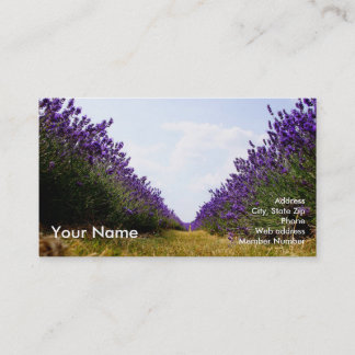 Tarjeta De Visita Fila de la lavanda