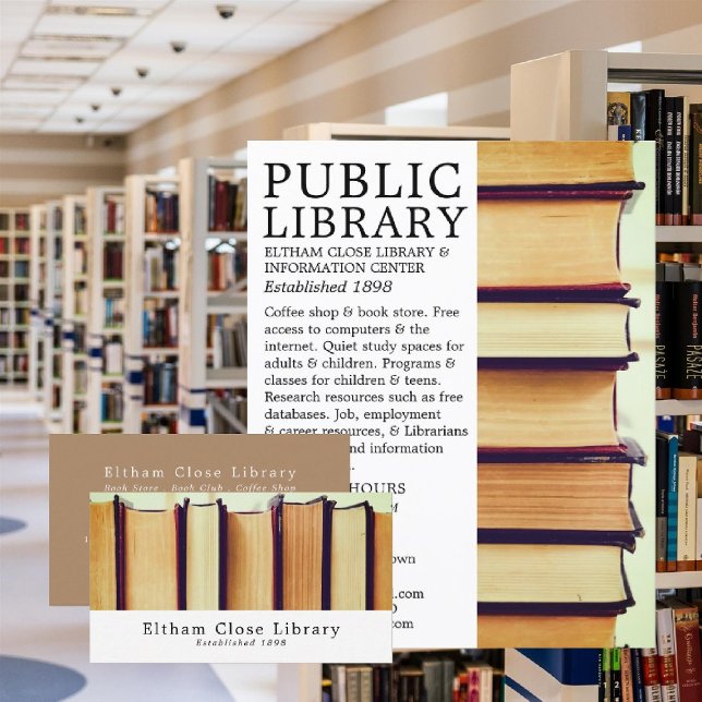 Tarjeta De Visita Fila de libros antiguos, bibliotecario, biblioteca (Subido por el creador)